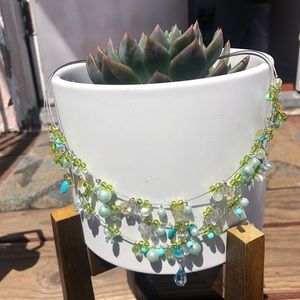 Bead and Wire Necklace